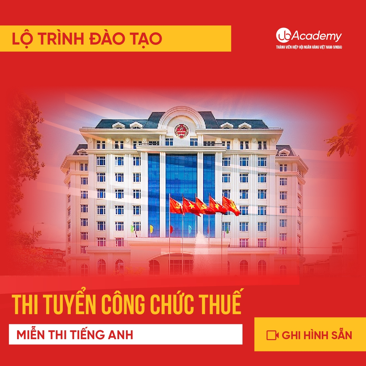 Lộ trình đào tạo thi tuyển Công chức Thuế 2023 - Miễn thi Tiếng anh - Ghi hình sẵn