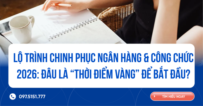 LỘ TRÌNH CHINH PHỤC NGÂN HÀNG & CÔNG CHỨC 2026: ĐÂU LÀ “THỜI ĐIỂM VÀNG” ĐỂ BẮT ĐẦU?